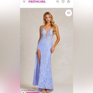 Size 2, periwinkle/purple/light blue prom dress ! Worn only once for prom!